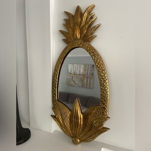 Vintage Brass Pineapple Mirror